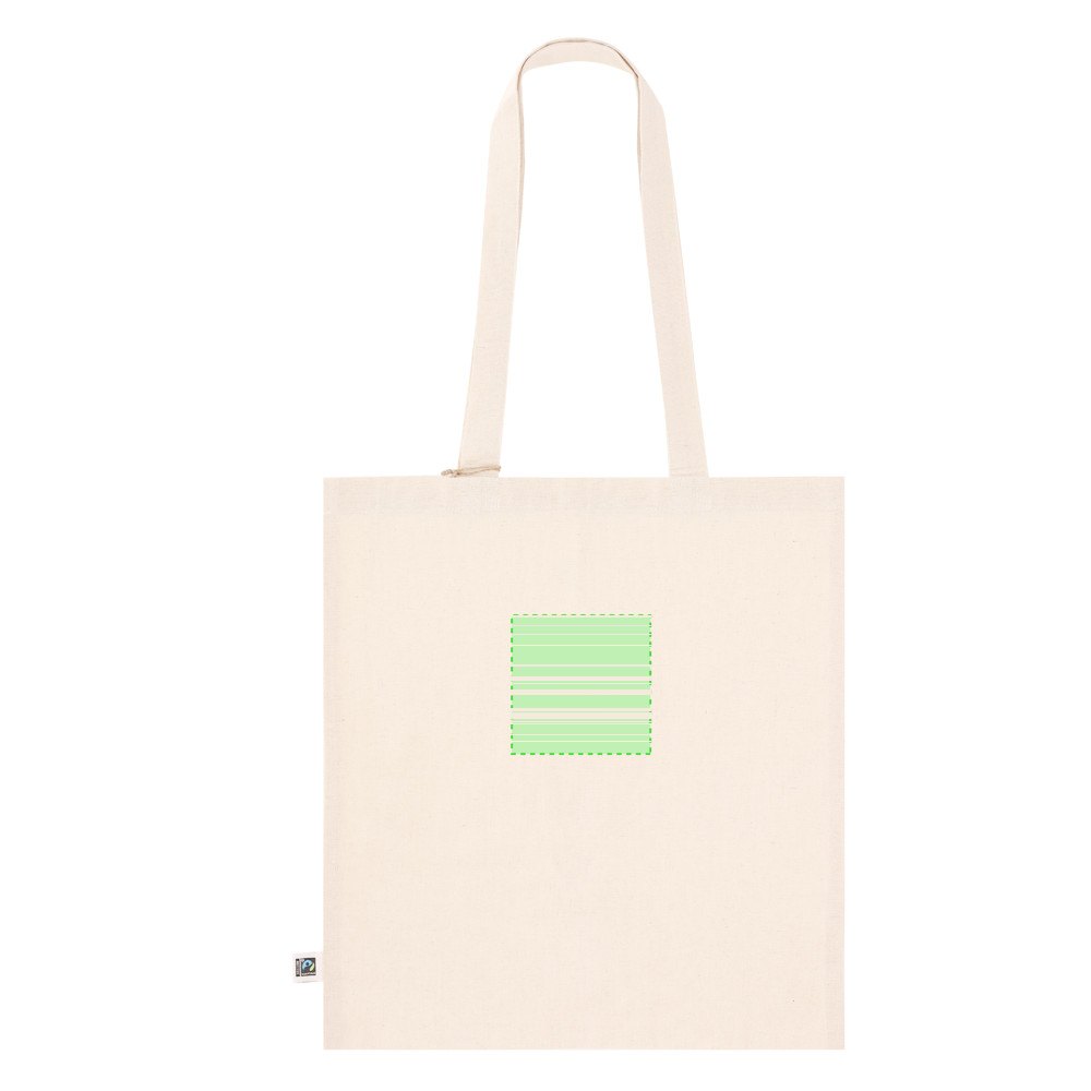 Tas Ginter Fairtrade — drukvlak achterkant klein