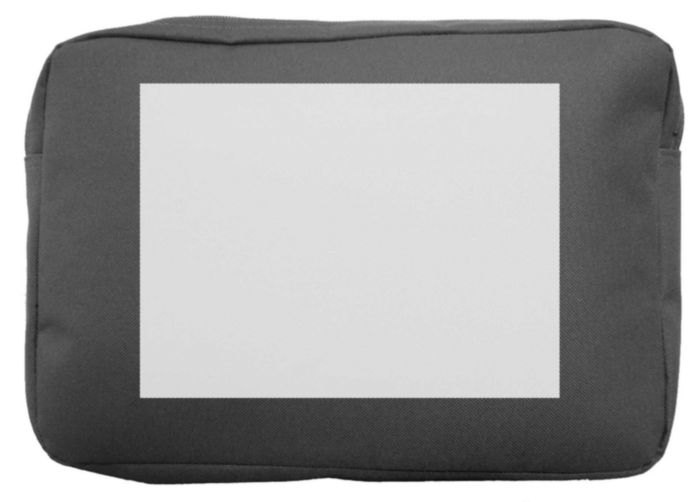 Polycanvas (600D) laptophoes Leander — drukvlak achterzijde
