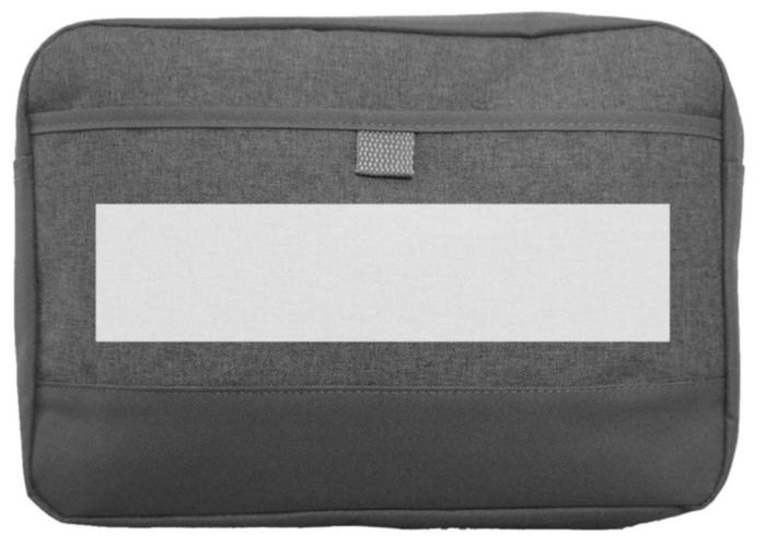 Polycanvas (600D) laptophoes Leander — drukvlak voorzijde