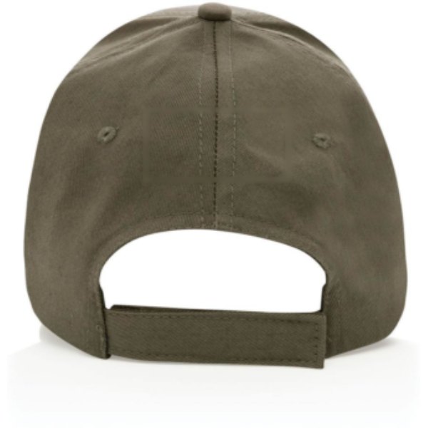 Impact AWARE™ 5 panel 190gr gerecycled katoenen cap — drukvlak artikel achterzijde