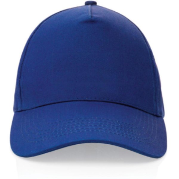 Impact AWARE™ 5 panel 190gr gerecycled katoenen cap — drukvlak artikel voorzijde
