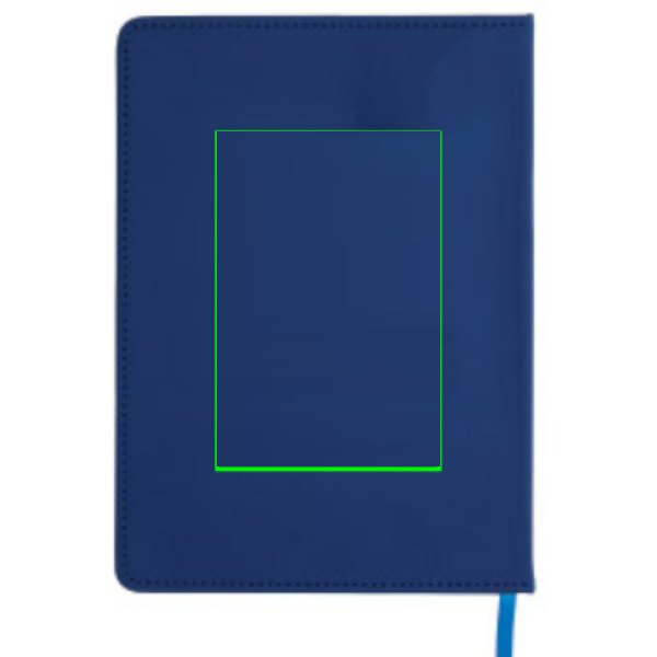 Standaard hardcover PU A5 notitieboek met stylus pen — drukvlak artikel achterzijde