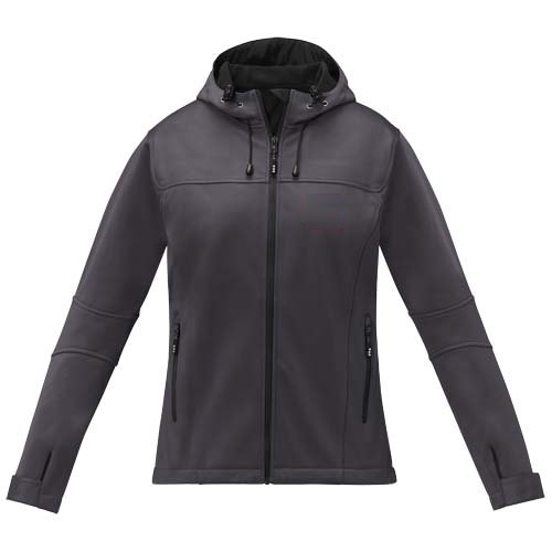 Match softshell dames jas — drukvlak linker borst