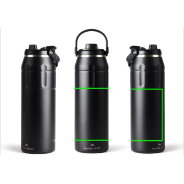 Nordic Drift Trail RCS geisoleerde sport fles 940ml — drukvlak artikel