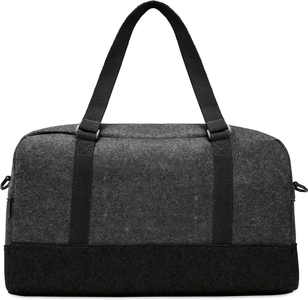 INDICO BAG - RPET vilten weekendtas — drukvlak achterzijde