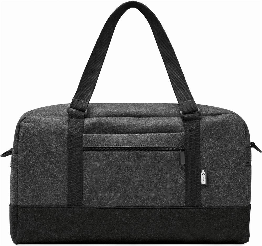 INDICO BAG - RPET vilten weekendtas — drukvlak voorzijde vak