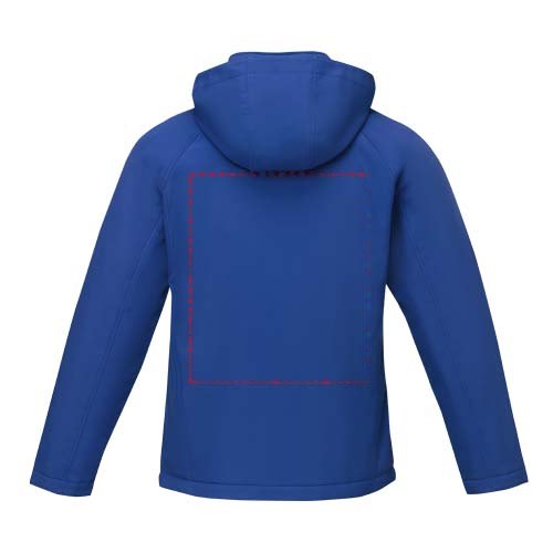 Notus gewatteerd softshell herenjas — drukvlak impact hoog op de achterzijde