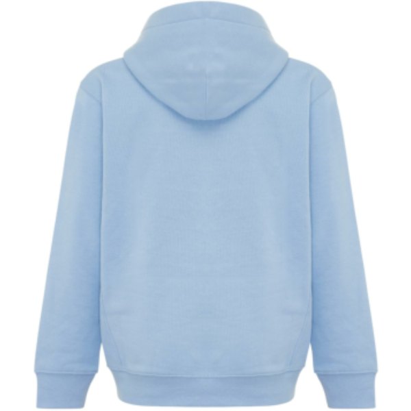 IQONIQ Yengo kids recycled katoen hoodie met steekzakken — drukvlak artikel achterzijde