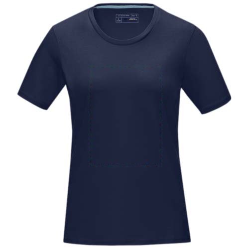 Azurite dames T-shirt met korte mouwen biologisch textiel — drukvlak impact volledige voorzijde