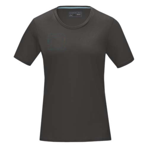 Azurite dames T-shirt met korte mouwen biologisch textiel — drukvlak rechter borst
