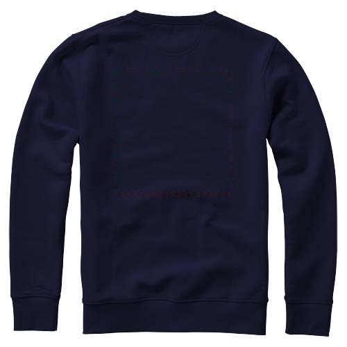 Arora 300 g/m² unisex sweater met ronde hals — drukvlak impact hoog op de achterzijde