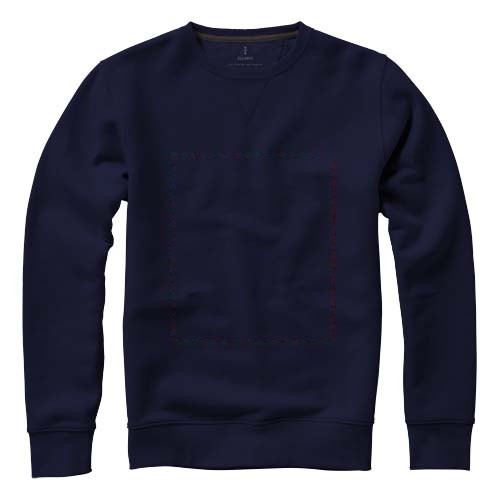 Arora 300 g/m² unisex sweater met ronde hals — drukvlak impact volledige voorzijde