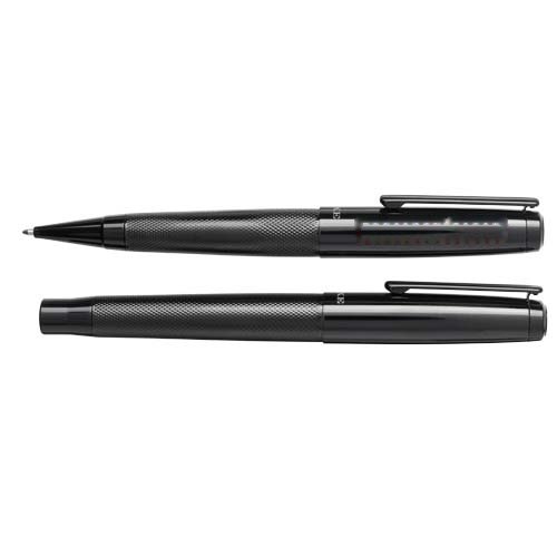 Gloss cadeauset met twee pennen (zwarte inkt) — drukvlak balpen dop