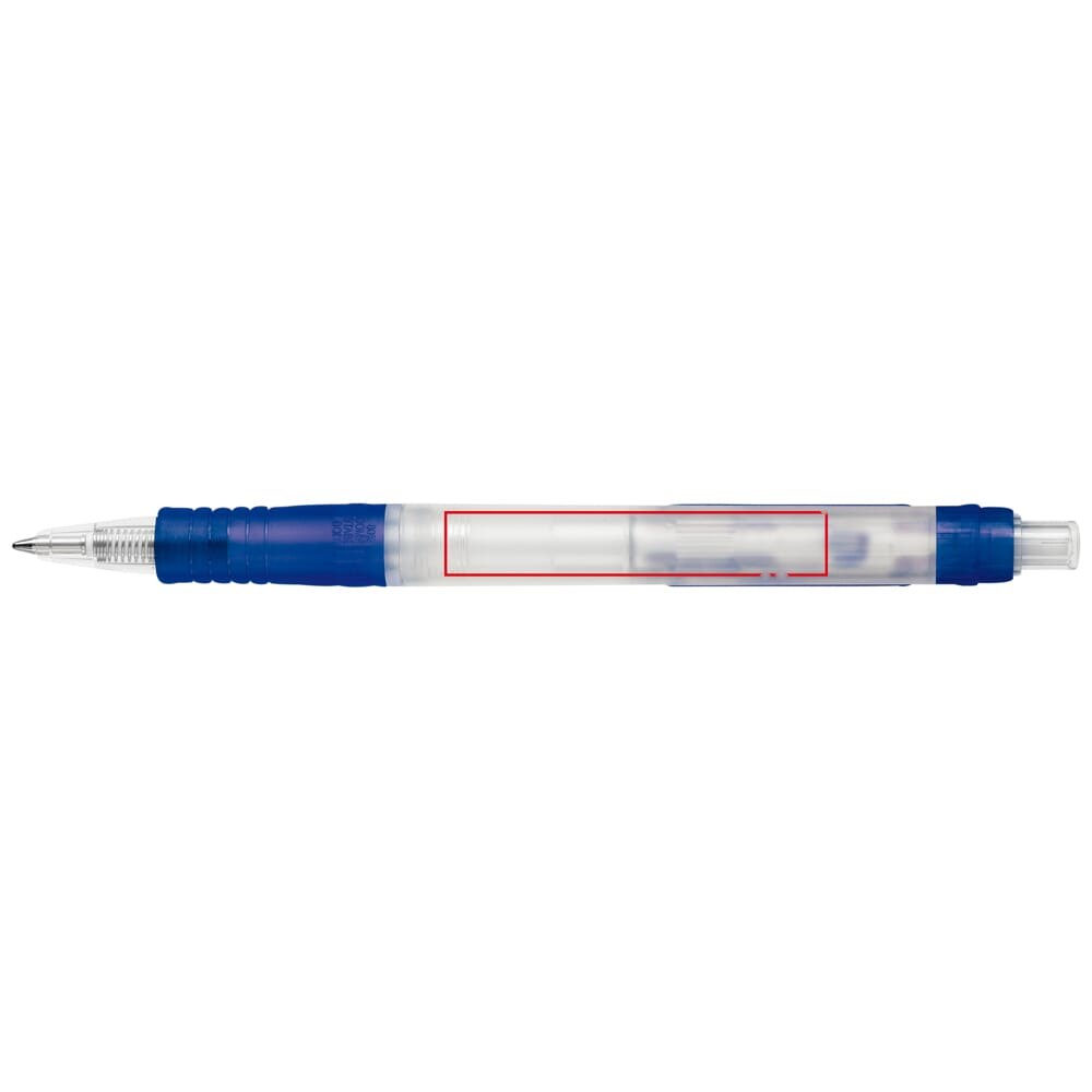 Balpen Vegetal Pen Clear transparant — drukvlak 180 graden van de clip
