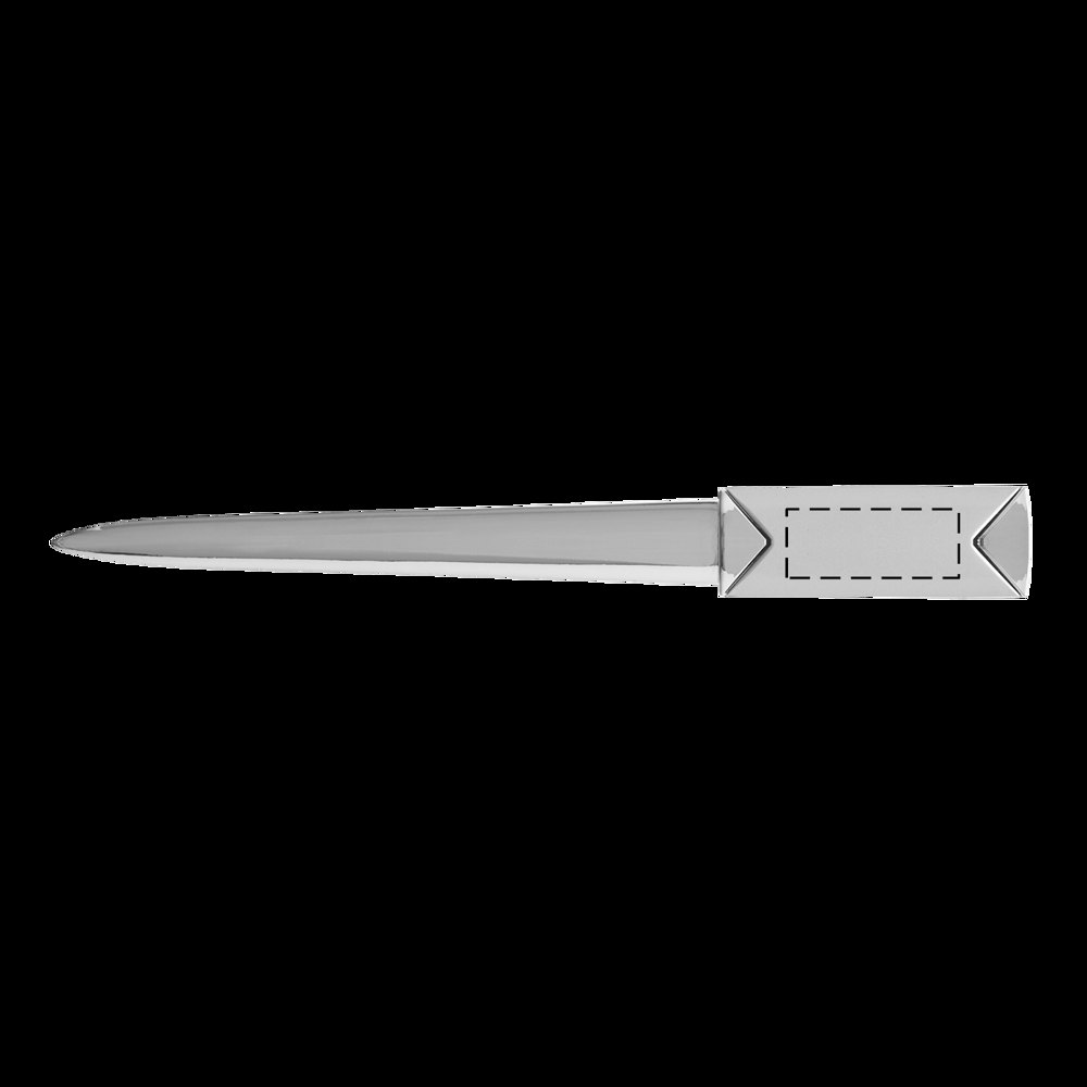 AKROPOLIS - Briefopener — drukvlak gecentreerd op het metalen gedeelte op het handvat