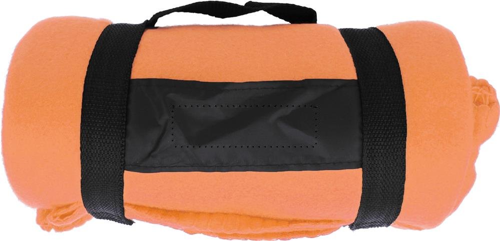 STAVENGER - Fleece deken — drukvlak black band achterzijde