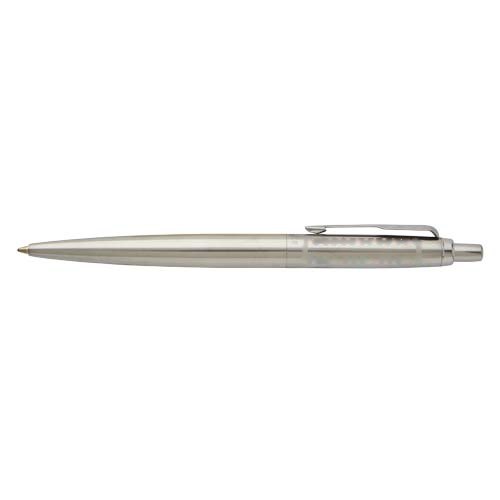 Parker Jotter XL monochrome balpen (blauwe inkt) — drukvlak dop