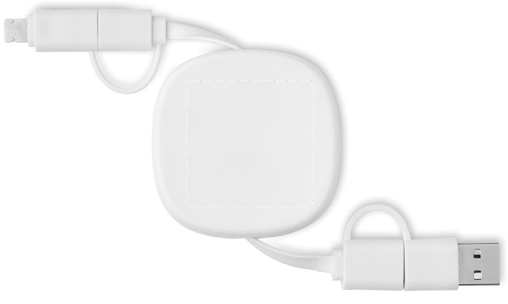LINEA - 60W uittrekbare oplaadkabel — drukvlak bovenzijde