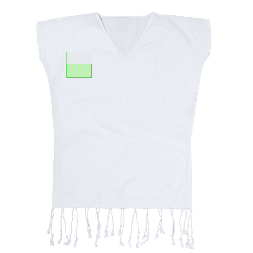 Kaftan Roseux — drukvlak op de linker borstzak