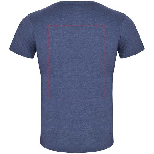 Fox 150 g/m² herenshirt met korte mouwen — drukvlak impact hoog op de achterzijde