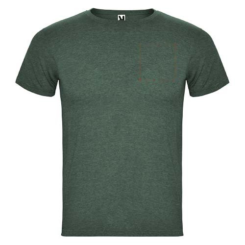Fox 150 g/m² herenshirt met korte mouwen — drukvlak linker borst