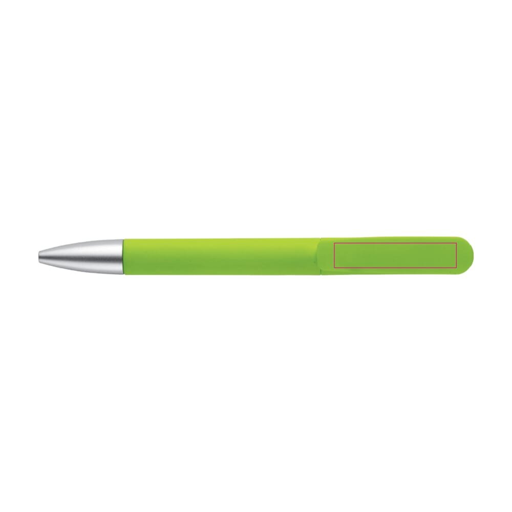Balpen Slash soft touch R-ABS — drukvlak verlengde van de clip