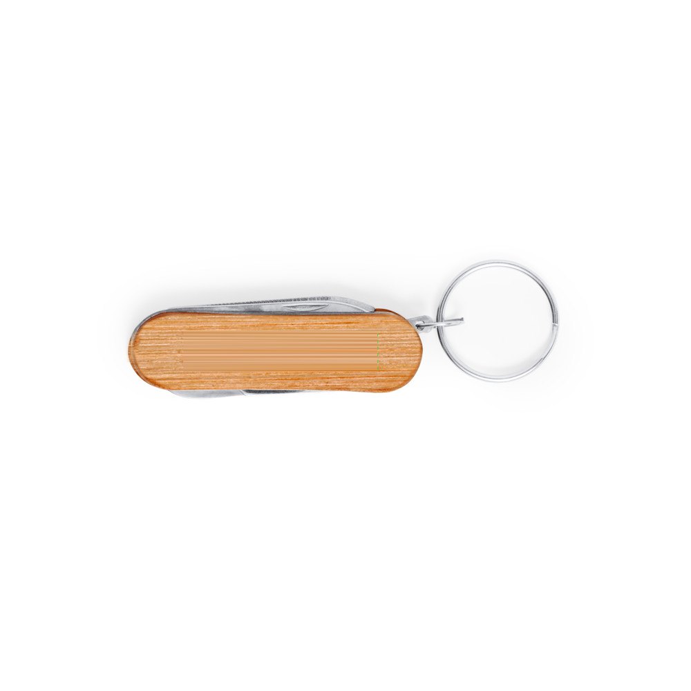 Multitool Sleutelhanger Famke — drukvlak op de achterkant