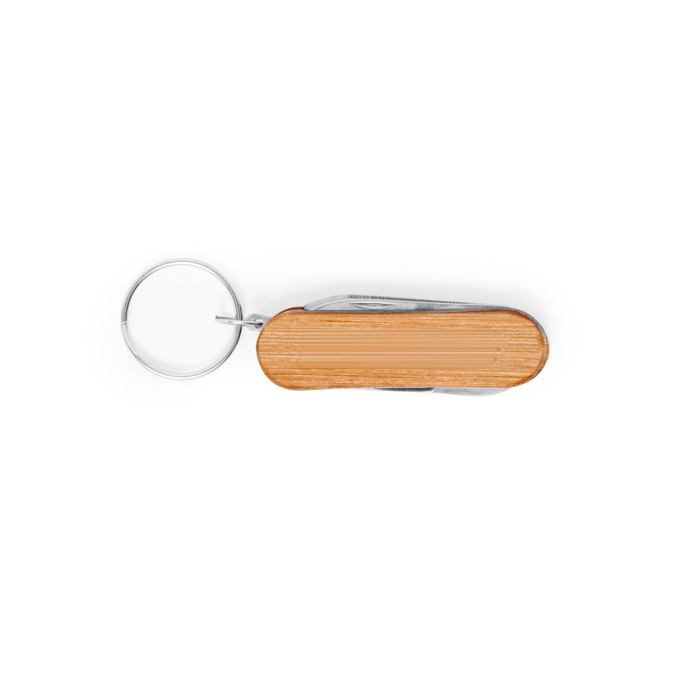 Multitool Sleutelhanger Famke — drukvlak op de voorkant