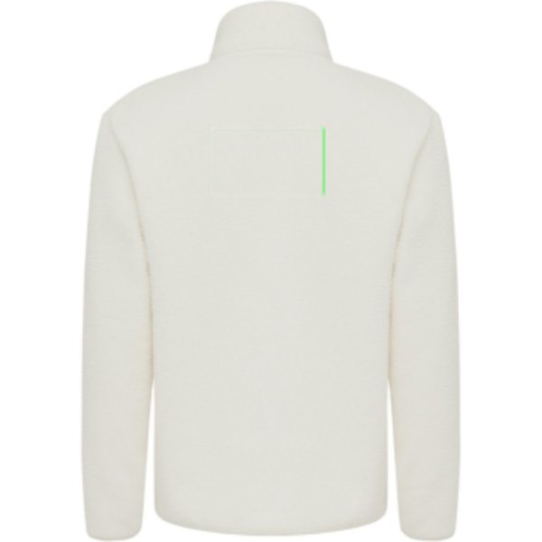 IQONIQ Diran gerecycled polyester pile-fleece jas — drukvlak artikel achterzijde
