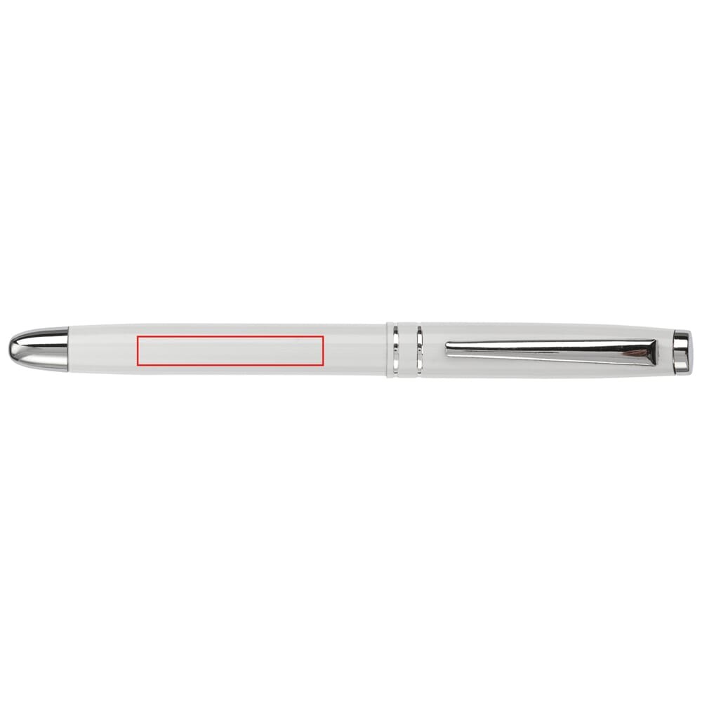 Rollerball two stripes aluminium — drukvlak op de houder