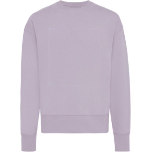 IQONIQ Kruger gerecycled katoen relaxed sweater — drukvlak artikel voorzijde