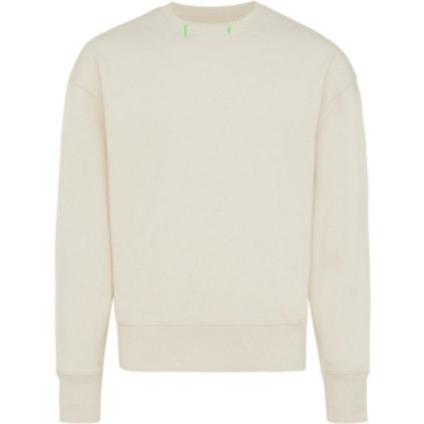 IQONIQ Kruger gerecycled katoen relaxed sweater — drukvlak in de nek