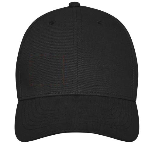 Davis 260 g/m² 6 panel cap — drukvlak voorzijde rechts