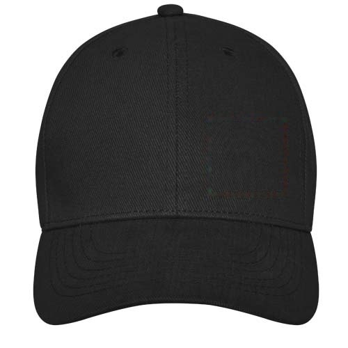 Davis 260 g/m² 6 panel cap — drukvlak voorzijde links