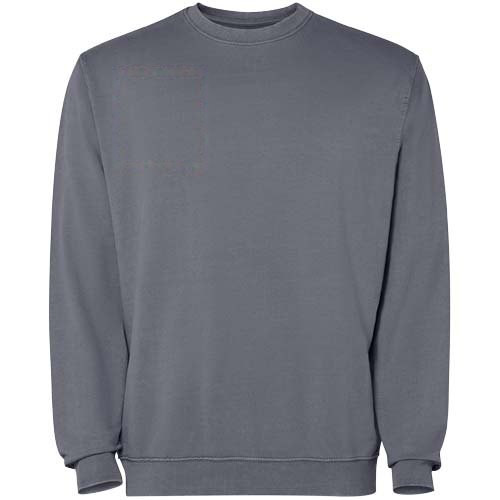 Jaya 250 g/m² unisex trui met ronde hals — drukvlak rechter borst