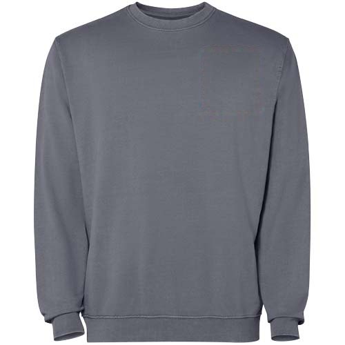 Jaya 250 g/m² unisex trui met ronde hals — drukvlak linker borst