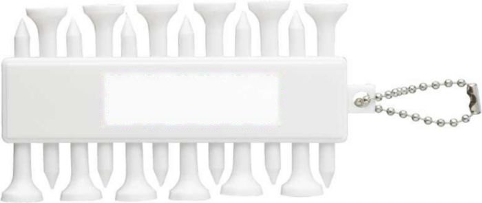 Gerecycled ABS golf tee-set Aveline — drukvlak bovenzijde