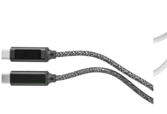 Nylon oplaadkabel Gerd — drukvlak voorzijde