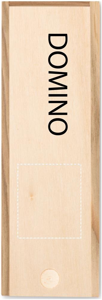DOMINO - Houten dominospel — drukvlak bovenzijde