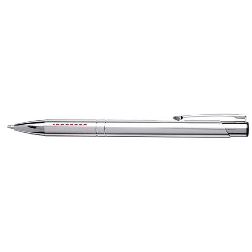 Moneta geanodiseerde aluminium balpen (blauwe inkt) — drukvlak romp