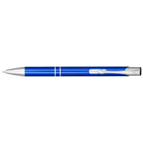 Moneta geanodiseerde aluminium balpen (blauwe inkt) — drukvlak verlengde van de clip