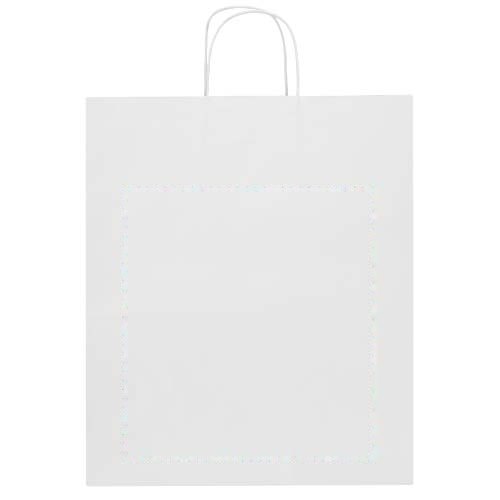 Kraft papieren tas 80–90 g/m² met gedraaide handvatten – 32 x 17 x 39 cm — drukvlak voorzijde