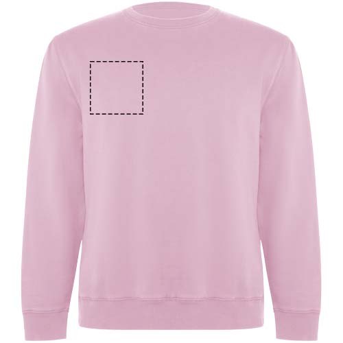 Batian 300 g/m² biologisch katoenen uniseks sweater met ronde hals — drukvlak rechter borst