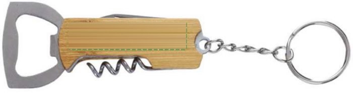 Bamboe multitool Stuart — drukvlak voorzijde