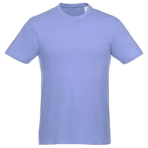 Heros 150 g/m² heren t-shirt met korte mouwen — drukvlak impact volledige voorzijde