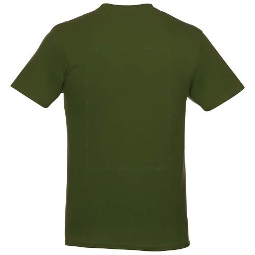 Heros 150 g/m² heren t-shirt met korte mouwen — drukvlak impact hoog op de achterzijde