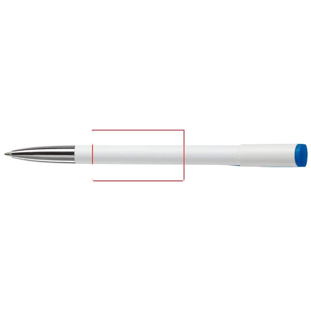 Balpen Deniro metalen tip hardcolour — drukvlak 180 graden van de clip