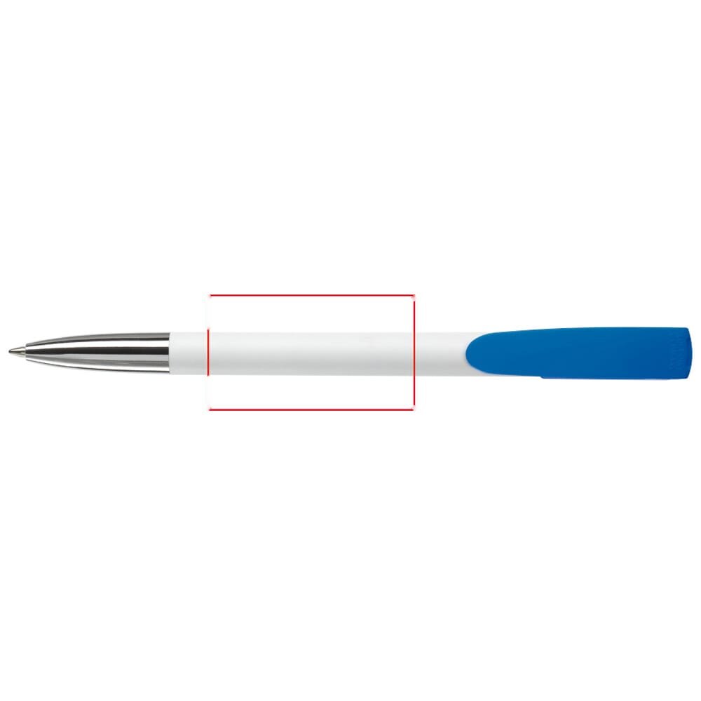 Balpen Deniro metalen tip hardcolour — drukvlak verlengde van de clip