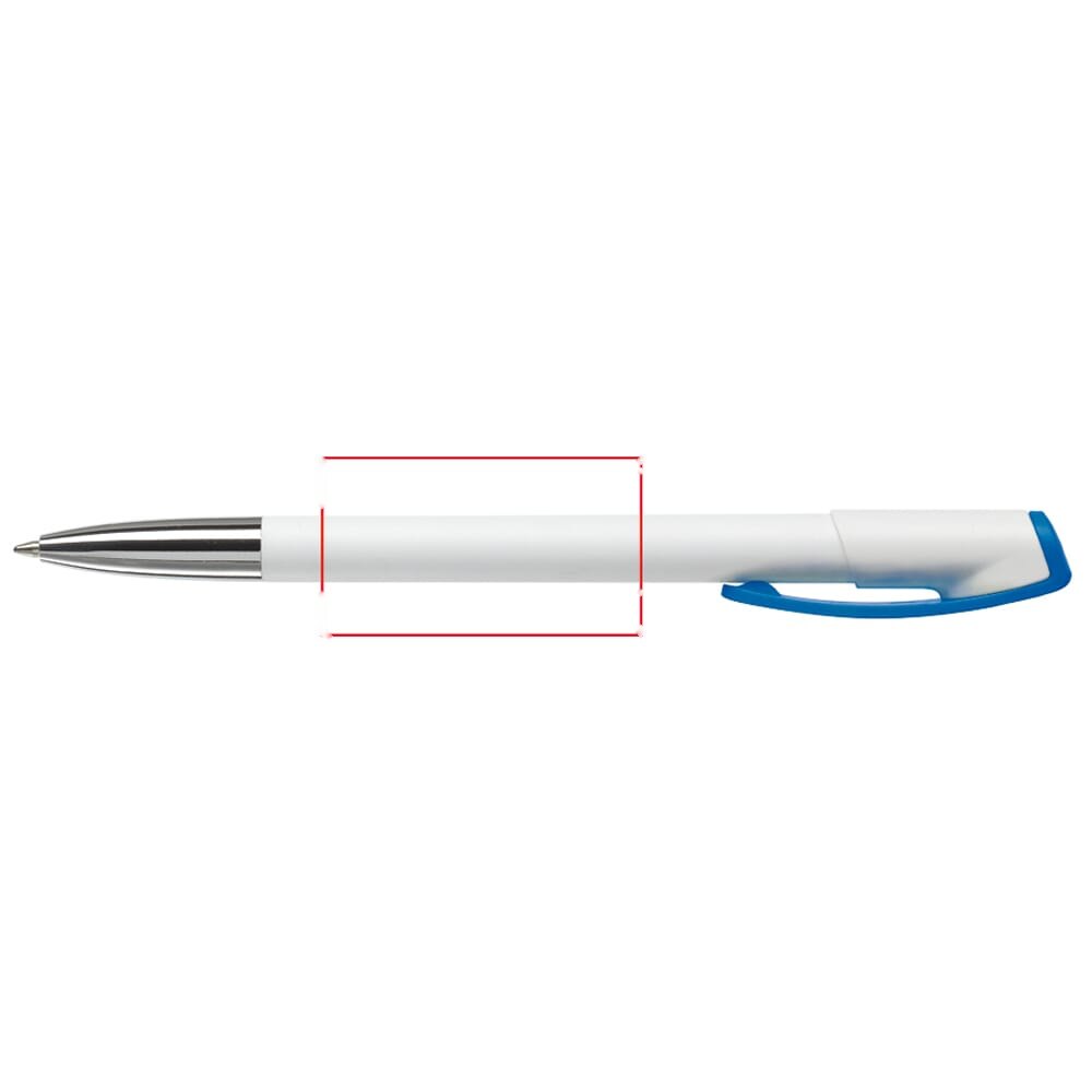 Balpen Deniro metalen tip hardcolour — drukvlak 270 graden van de clip