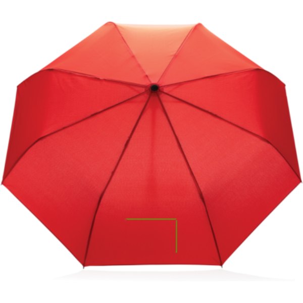 21" Impact AWARE™ RPET 190T auto open/dicht paraplu — drukvlak paraplu